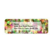 Paint Splatter herfstkleur bladeren Abstract Etiket (Voorkant)