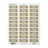 Paint Splatter herfstkleur bladeren Abstract Etiket (Full Sheet)