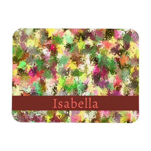 Paint Splatter herfstkleur bladeren Abstract Magneet (Horizontaal)