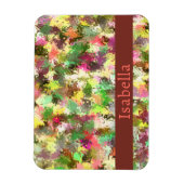 Paint Splatter herfstkleur bladeren Abstract Magneet (Verticaal)