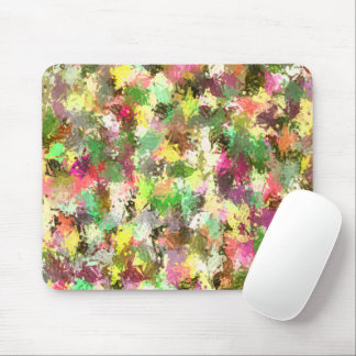 Paint Splatter herfstkleur bladeren Abstract Muismat