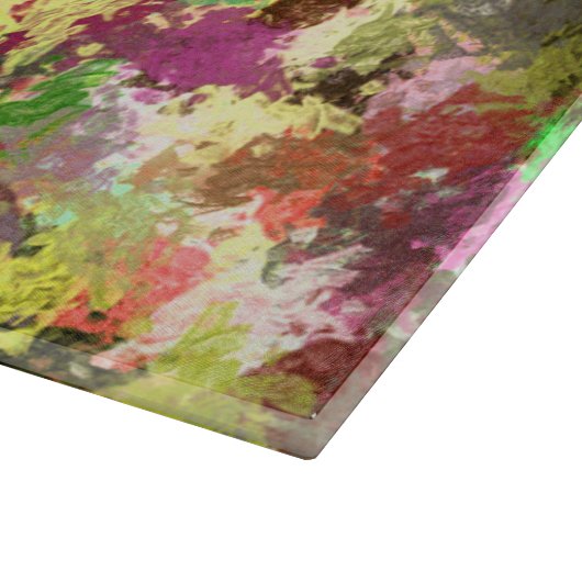 Paint Splatter herfstkleur bladeren Abstract Snijplank (Hoek)