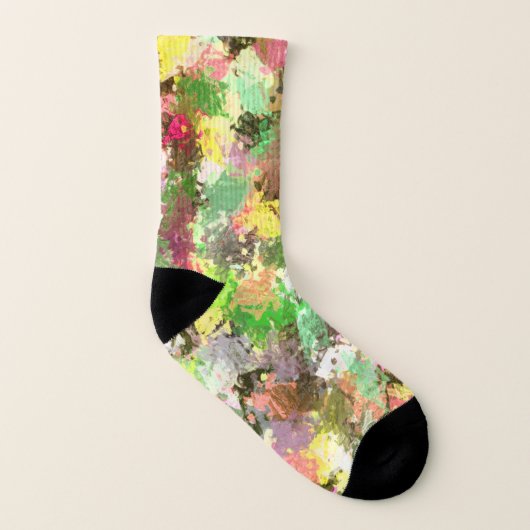 Paint Splatter herfstkleur bladeren Abstract Sokken (Rechts - buiten)
