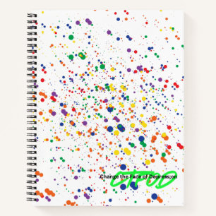 Paint Splatter Journal – Rainbow Edition   CTFOD Notitieboek