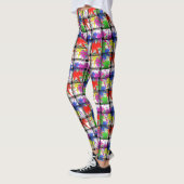 Paint Splatter Motif Leggings de Yoga fait main (Gauche)