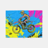 Paint Splatter - Motorcross Rider Fleece Deken (Voorkant (Horizontaal))