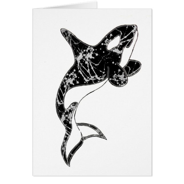 Paint Splatter Orca Art (Voorkant)