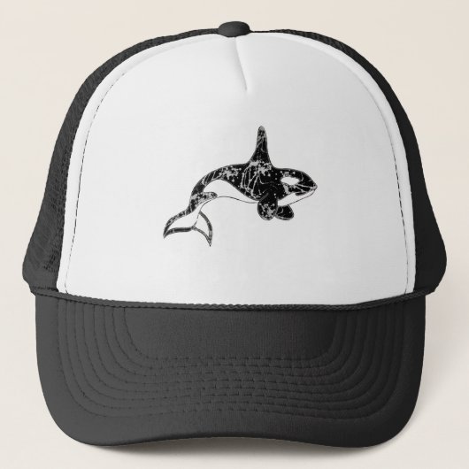 Paint Splatter Orca Art Trucker Pet (Voorkant)