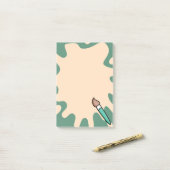Paint Splatter Paint Brush Artistiek Post-it® Notes (Op bureau)