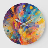 Paint Splatter Pattern 2 Grote Klok (Voorkant)