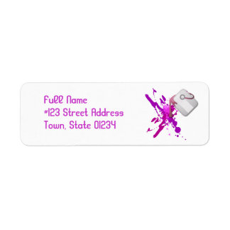 Paint Splatter Verzendlabels Etiket
