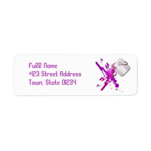 Paint Splatter Verzendlabels Etiket (Voorkant)