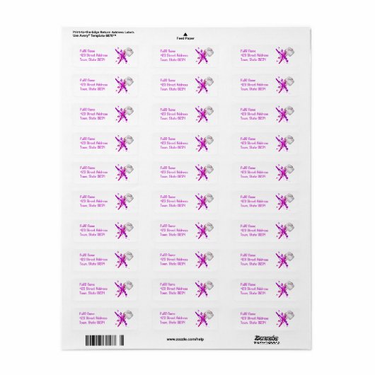 Paint Splatter Verzendlabels Etiket (Full Sheet)