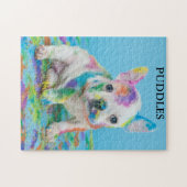 PAINT SPLATTERED PUPPY PUZZLE! LEGPUZZEL (Horizontaal)