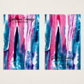 Paint Stripe Earrage Collier Bijoux Carte d'affich (Devant & derrière)