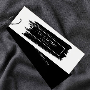 PAINT Stroke moderne noir et blanc Hang Tags