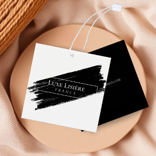PAINT Stroke moderne noir et blanc Hang Tags