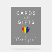 Paint Stroke Pride Heart Kaarten & Cadeaus Acryl Bord (Voorkant)