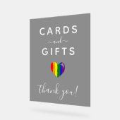 Paint Stroke Pride Heart Kaarten & Cadeaus Acryl Bord (Hoek)