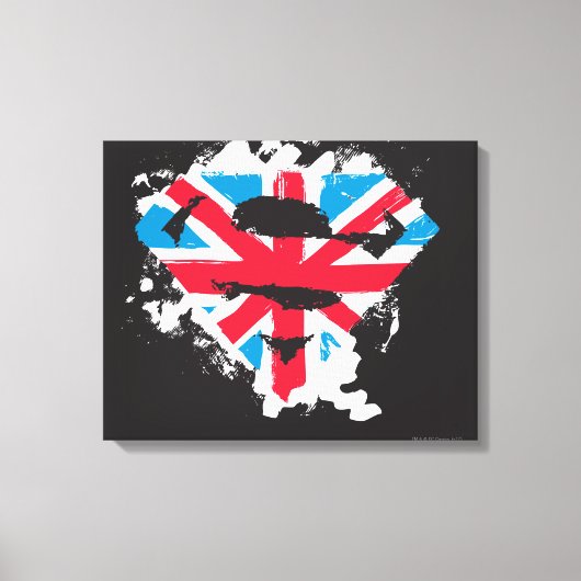 Paint Strokes British S-Shield Canvas Afdruk (Voorkant)