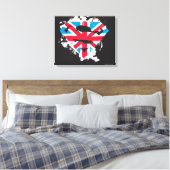Paint Strokes British S-Shield Canvas Afdruk (Insitu (Slaapkamer))