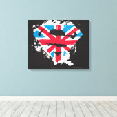 Paint Strokes British S-Shield Canvas Afdruk (Insitu (Houten vloer))