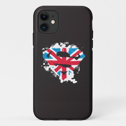 Paint Strokes British S-Shield Case-Mate iPhone Case (Achterkant)