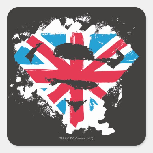 Paint Strokes British S-Shield Vierkante Sticker (Voorkant)