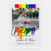 Paint Strokes Photo LGBTQ Mariage Bienvenue (Recto)
