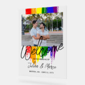 Paint Strokes Photo LGBTQ Mariage Bienvenue (Angle)