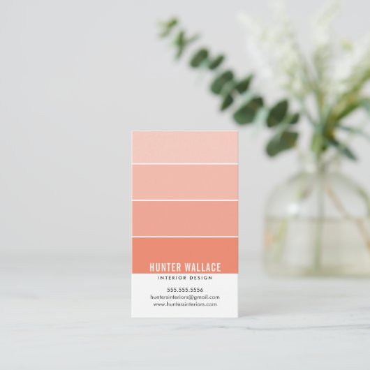 PAINT SWATCH CHIP modern interieur ombre sinaasapp Visitekaartje (Staand voorkant)