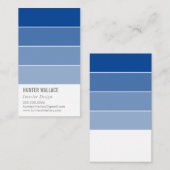 PAINT SWATCH CHIP modern ombre koninklijk blauw Visitekaartje (Voorkant / Achterkant)