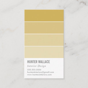 PAINT SWATCH CHIP modern ombre mustard yellow Visitekaartje