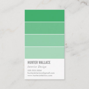 PAINT SWATCH CHIP modern ombre smaragdgroen Visitekaartje