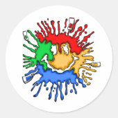 Paint Tube Smile Ronde Sticker (Voorkant)