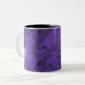 Paint violet et violet Splash Mug à café à deux to (Devant gauche)