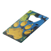 Paint with paws kredietkaart flessenopener (Voorkant Gekanteld)