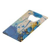 Paint with paws kredietkaart flessenopener (Achterkant Gekanteld)