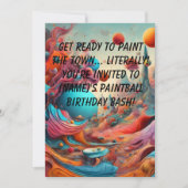 Paintball Anniversaire Carte d'invitation (Devant)