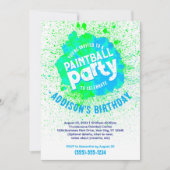 Paintball Anniversaire fête Invitation personnalis (Devant)