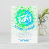 Paintball Anniversaire fête Invitation personnalis (Debout devant)