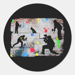 Paintball Battle Ronde Sticker