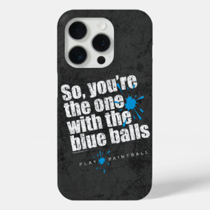 Paintball Blue Balls iPhone 15 Pro Case