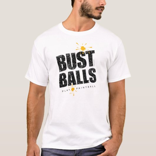 Paintball Bust Balls T-Shirt (Devant)