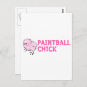 Paintball Chick Briefkaart (Voorkant / Achterkant)
