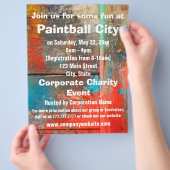 Paintball Corporate Event of Fundraiser Flyer (Hand)