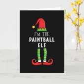 Paintball Elf Kerstmis Matching Familie Cadeau Kaart (Gele Bloem)