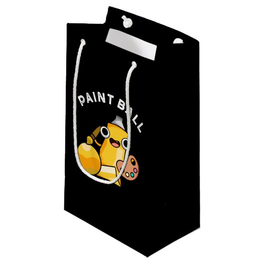 Paintball Funny Paint Pun Dark BG Klein Cadeauzakje (Voorkant Gekanteld)