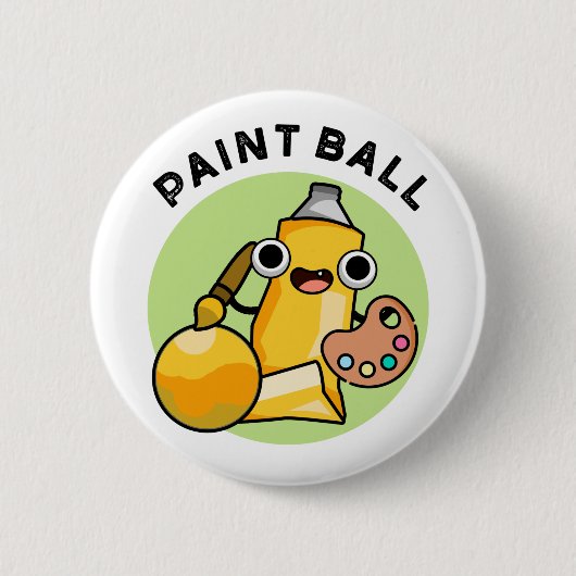 Paintball Funny Paint Pun Ronde Button 5,7 Cm (Voorkant)