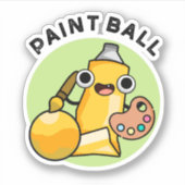 Paintball Funny Paint Pun Sticker (Voorkant)